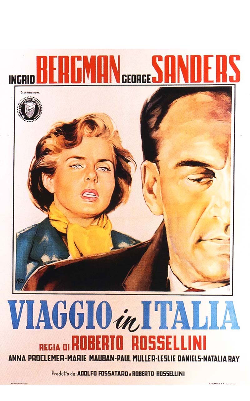 Viaggio in Italia è un film diretto da Roberto Rossellini con protagonisti Ingrid Bergman e George Sanders