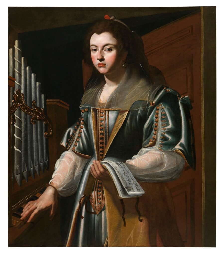 Ritratto della cantante Adriana Basile realizzato da Sellitto, figura centrale della cultura napoletana del Seicento.