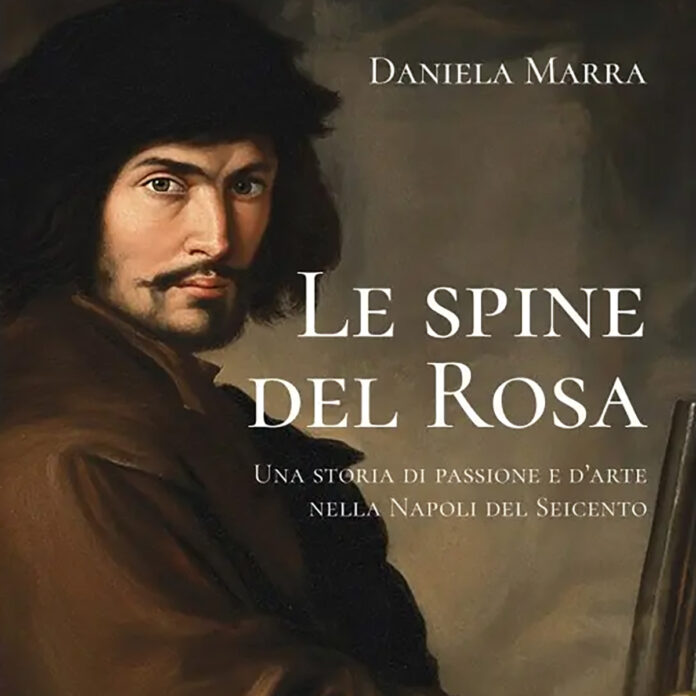 Copertina del libro ‘Le spine del Rosa’ di Daniela Marra, edizione Colonnese: fotografia della cover con titolo e grafica originale
