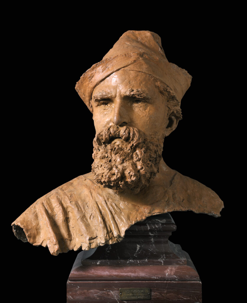 Ritratto di Domenico Morelli di Vincenzo Gemito, scultura in terracotta dell’Ottocento napoletano