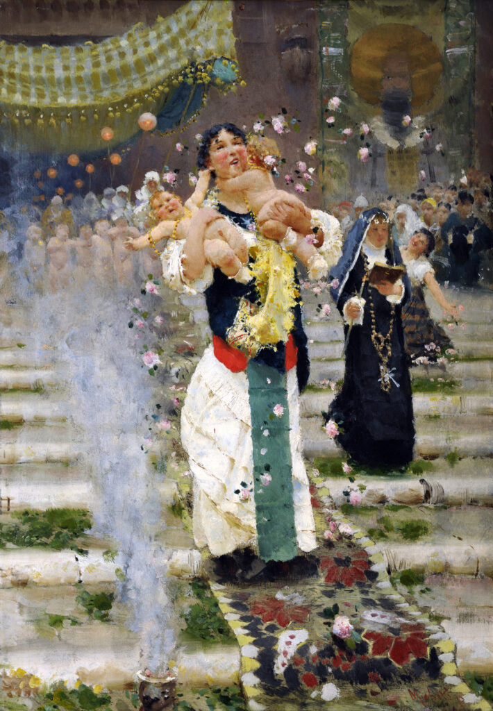 La processione del Corpus Domini di Francesco Paolo Michetti, scena di vita popolare dell’Ottocento