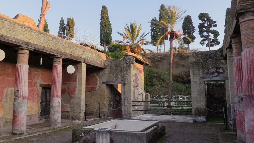 Veduta dell’area archeologica di Herculaneum, antica città romana distrutta dal Vesuvio
